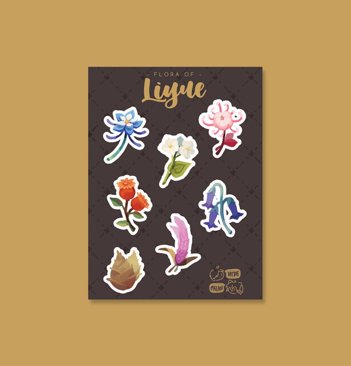 Flora of Liyue (Genshin Impact) 3x4" Kiss Cut Sticker Sheet