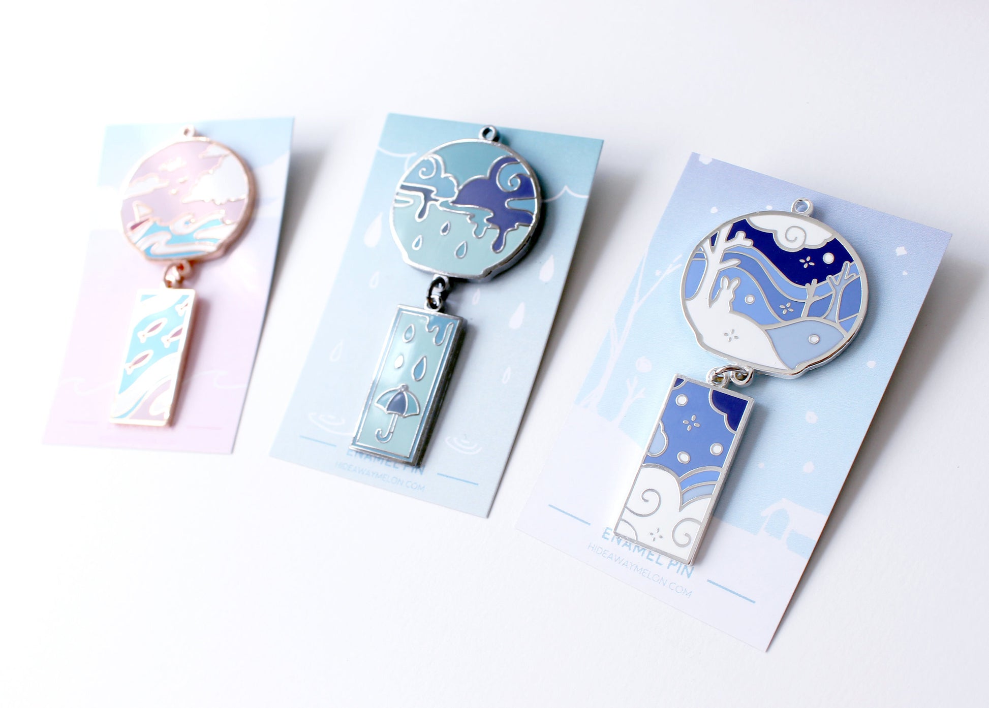 Furin Wind Chimes / Windchime Large Hard Enamel Pin