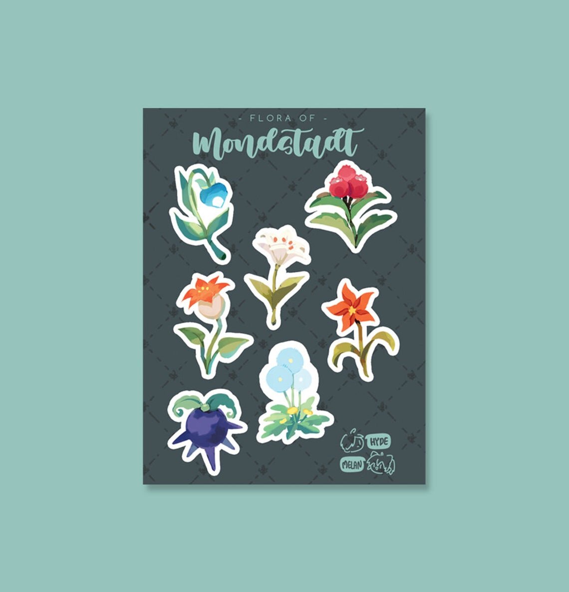 Flora of Mondstadt (Genshin Impact) 3x4" Kiss Cut Sticker Sheet