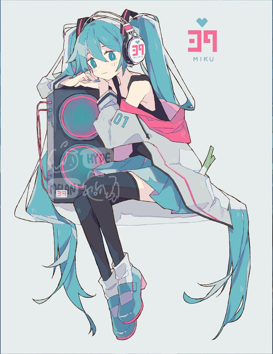Miku Day (Vocaloid) 8.5"x11" Poster Print