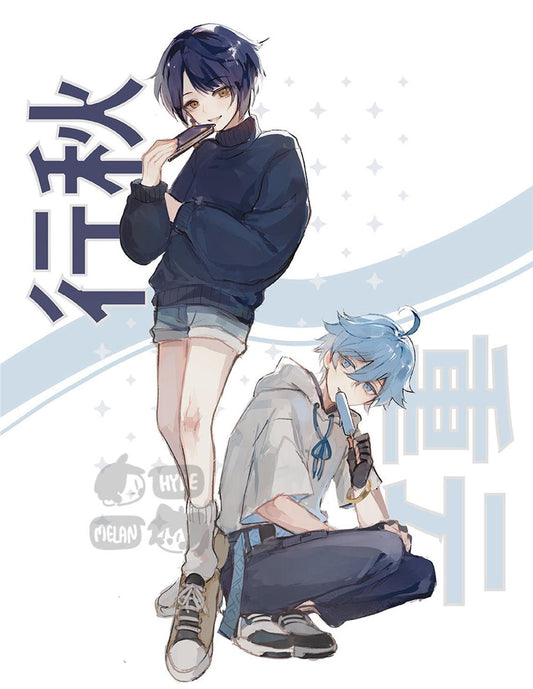 Xingqiu and Chongyun (Genshin Impact) 8.5"x11" Poster Print