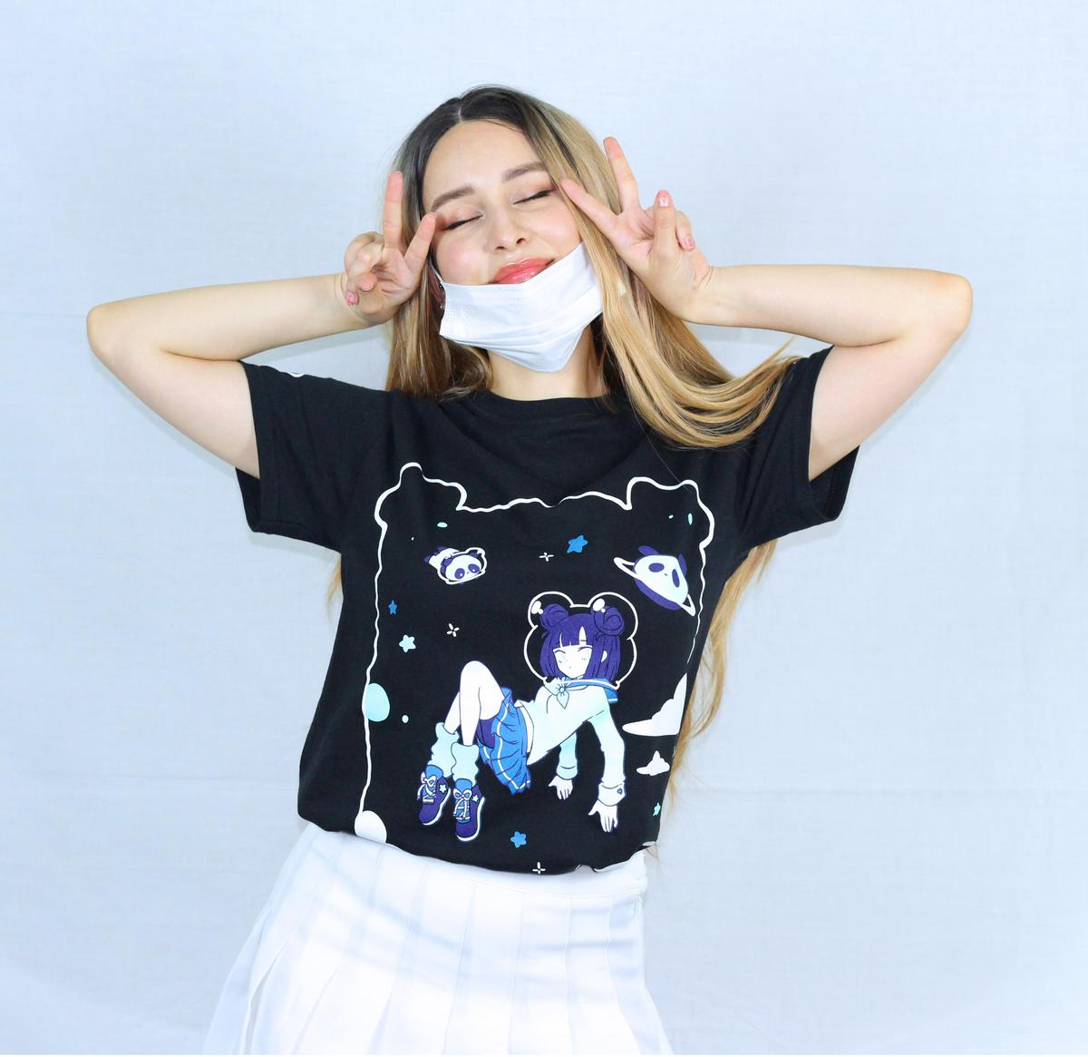 Glow-in-the-Dark Space Panda Tee / Short Sleeve Tshirt