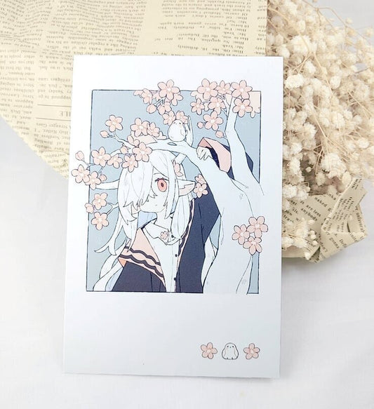 Deer and Blossom 4x6 Mini Print