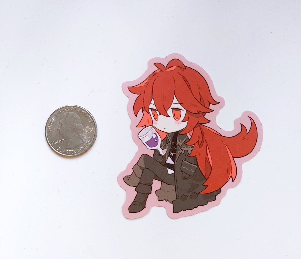 Diluc (Genshin Impact) - High Quality Vinyl Sticker