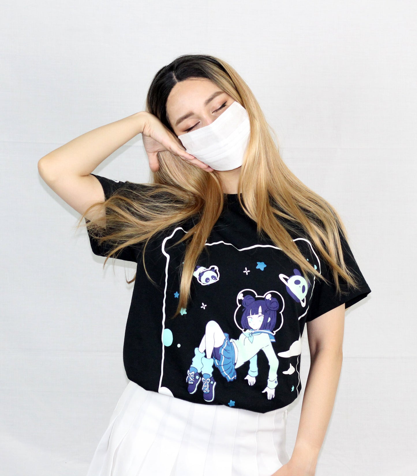 Glow-in-the-Dark Space Panda Tee / Short Sleeve Tshirt