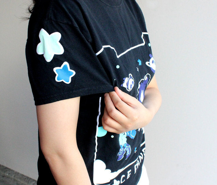 Glow-in-the-Dark Space Panda Tee / Short Sleeve Tshirt