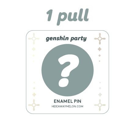 GACHA Genshin Party Chibis - Hard Enamel Pins (SET D)