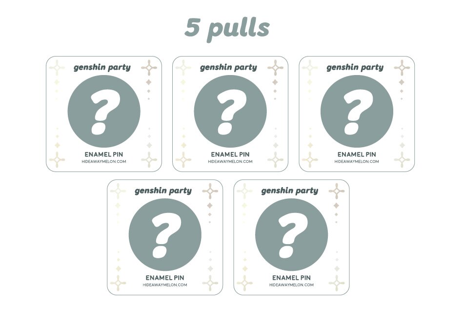 GACHA Genshin Party Chibis - Hard Enamel Pins (SET D)