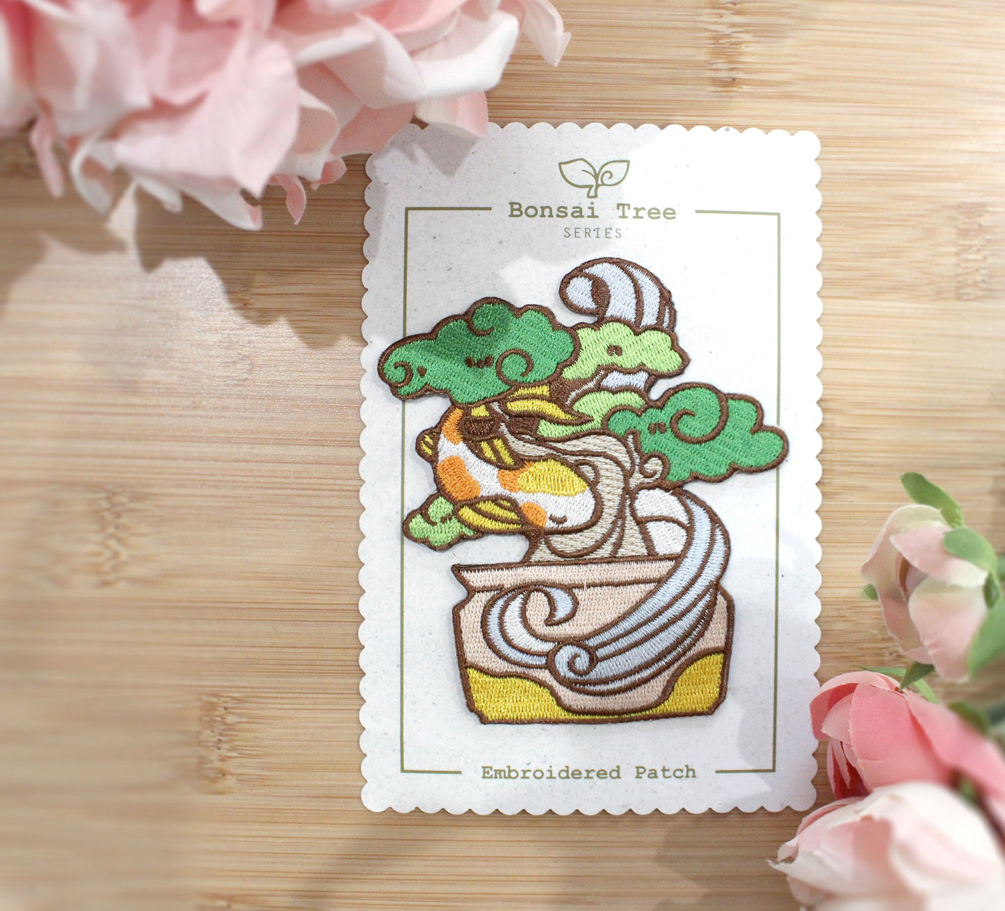 Oak Koi Bonsai Tree - Embroidered Patch