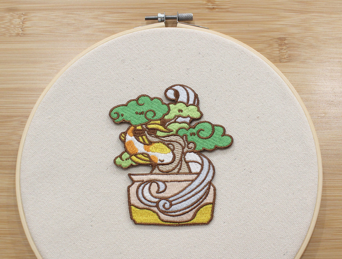 Oak Koi Bonsai Tree - Embroidered Patch