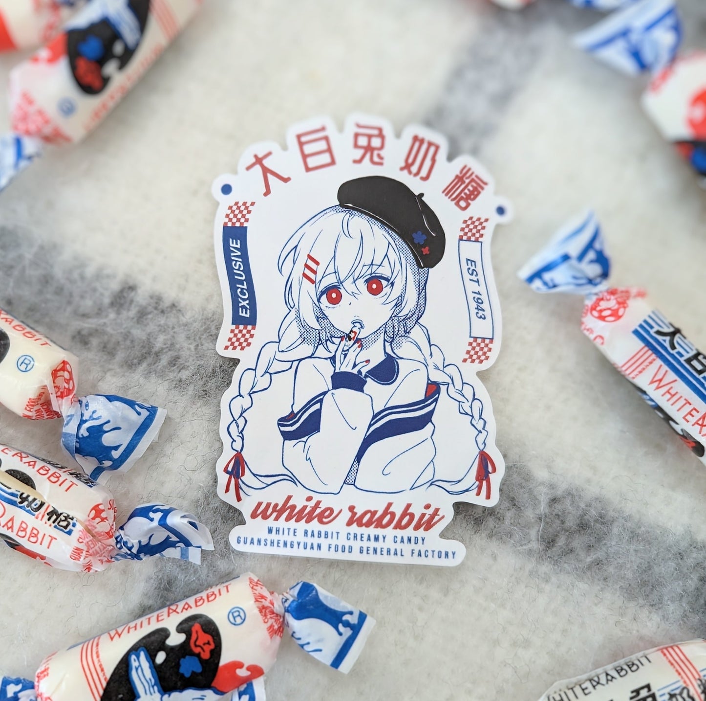 White Rabbit 3" Stickers - Vinyl