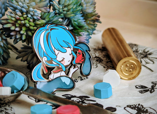 Bottle / Water Miku (Transparent Hard Enamel) Deluxe Pin