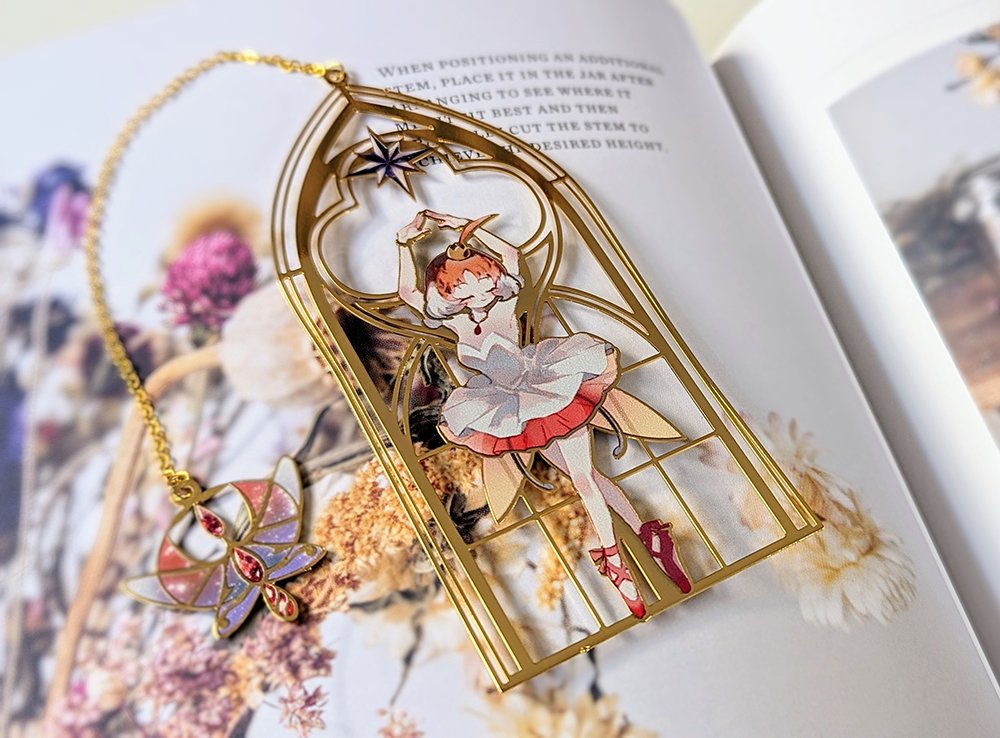 Ahiru (Princess Tutu) Gold Plated Metal Bookmark