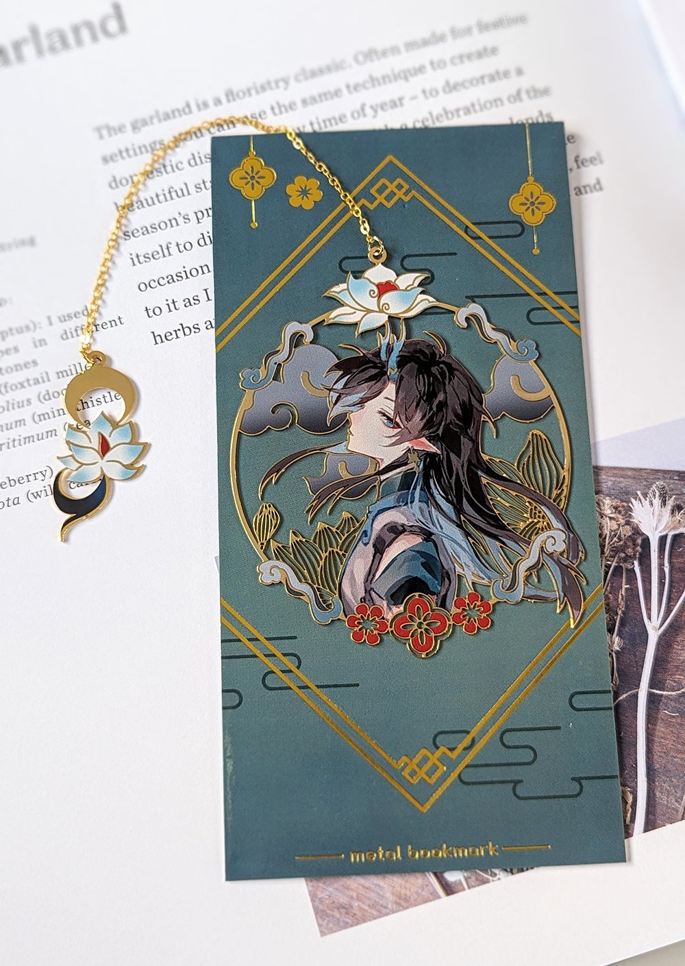 Dan Heng Imbibitor Lunae (Honkai Star Rail) Gold Plated Metal Bookmark