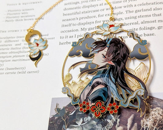 Dan Heng Imbibitor Lunae (Honkai Star Rail) Gold Plated Metal Bookmark