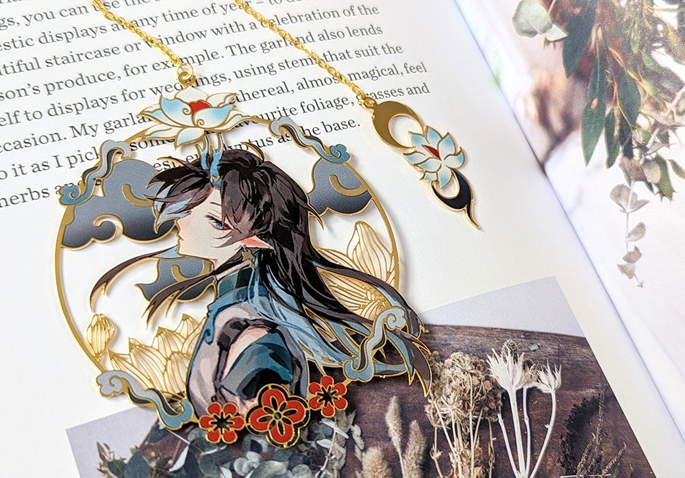 Dan Heng • Imbibitor Lunae (Honkai Star Rail) Gold Plated Metal Bookmark