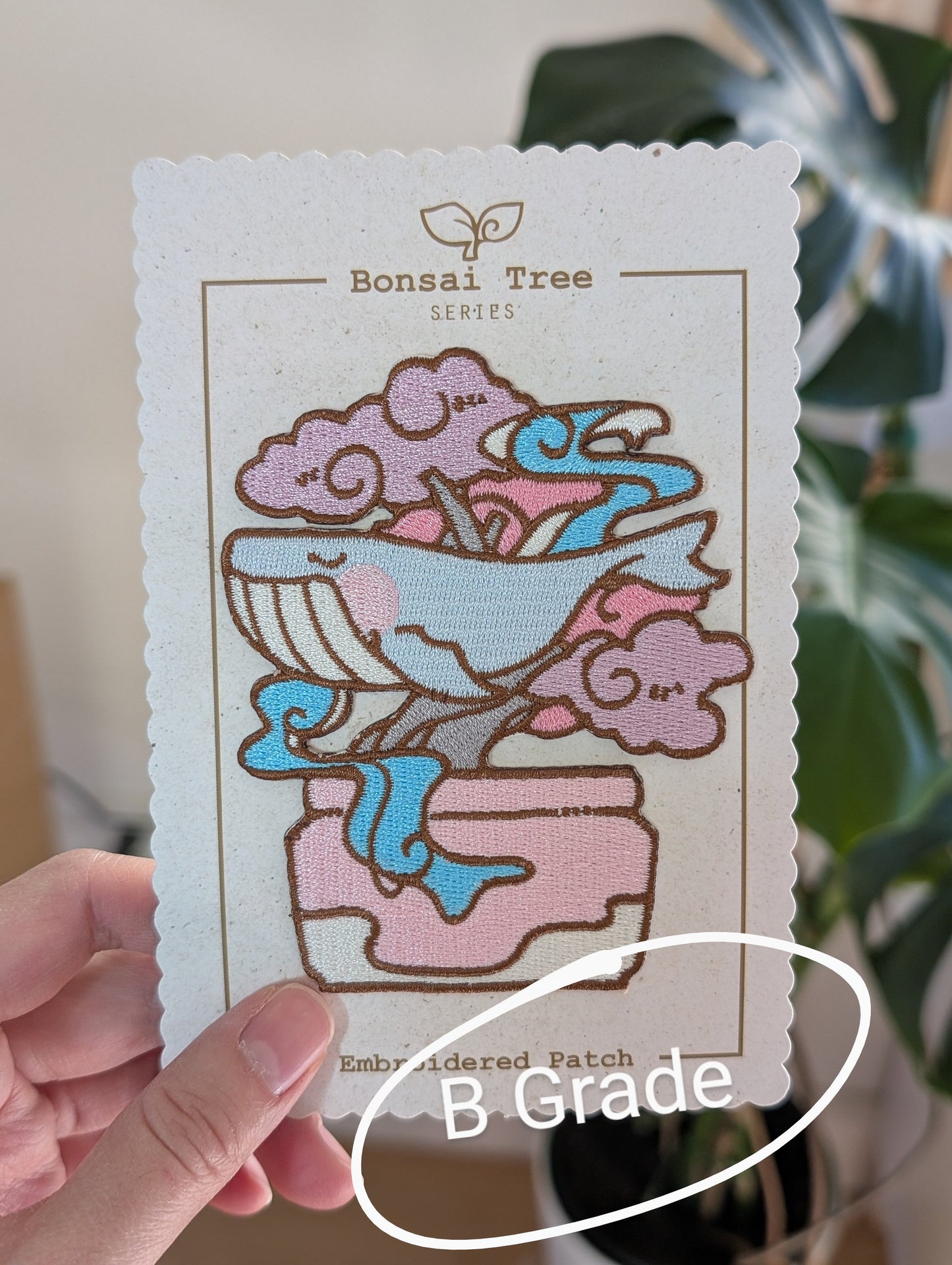 Sakura Whale Bonsai Tree - Embroidered Patch