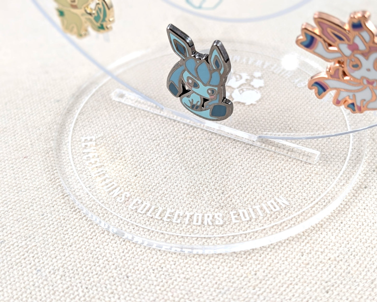 Eeveelutions (Pokemon) Hard Enamel Pins with optional Acrylic Display