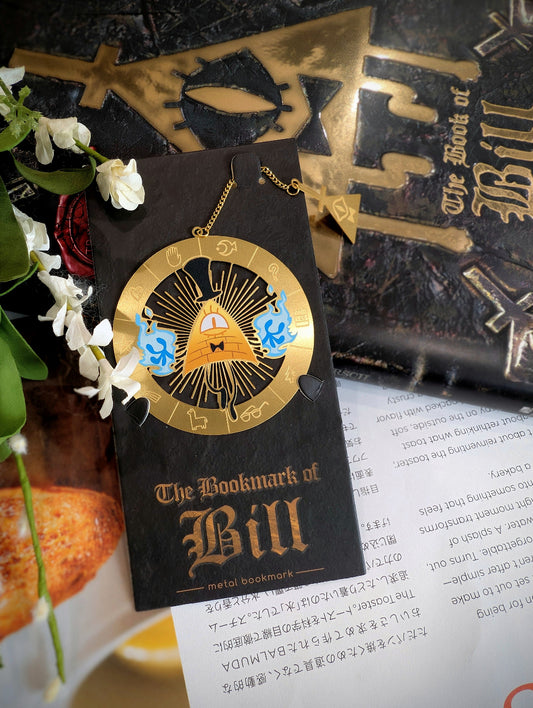 Bill Cipher (Gravity Falls) Gold Plated Metal Bookmark