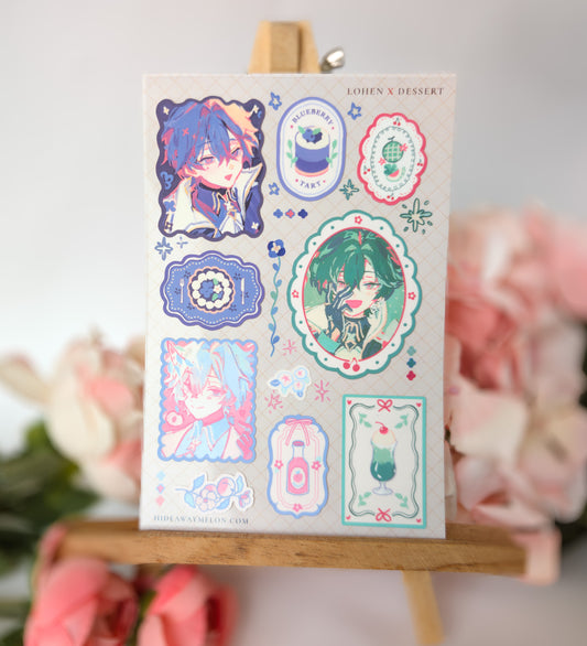 Lohen x Desserts 4x6 Kiss Cut Sticker Sheet