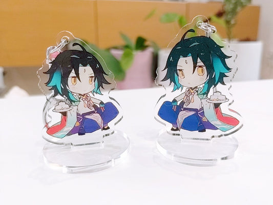 Xiao (Genshin Impact) - Deluxe Double-Sided Acrylic "Standee" Charm with Keychain