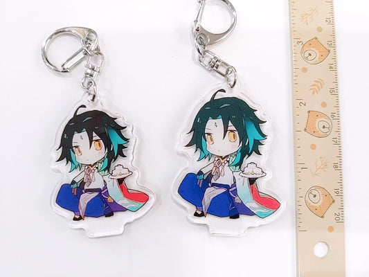 Xiao (Genshin Impact) - Deluxe Double-Sided Acrylic "Standee" Charm with Keychain