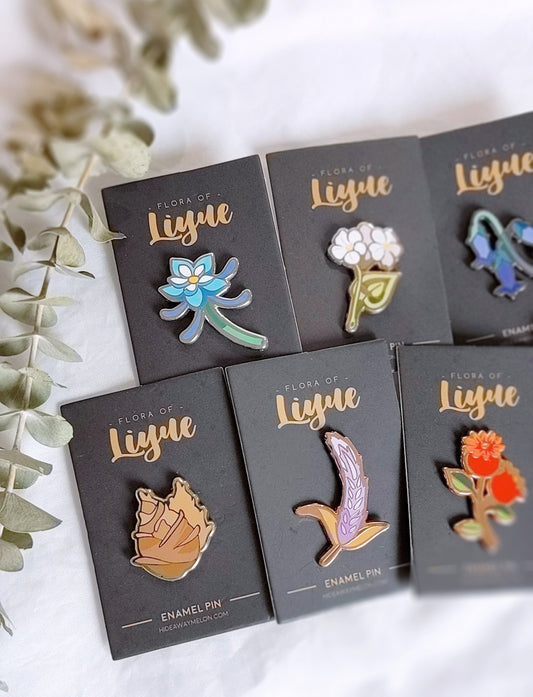 Flora of Liyue (Genshin Impact) Hard Enamel Pins