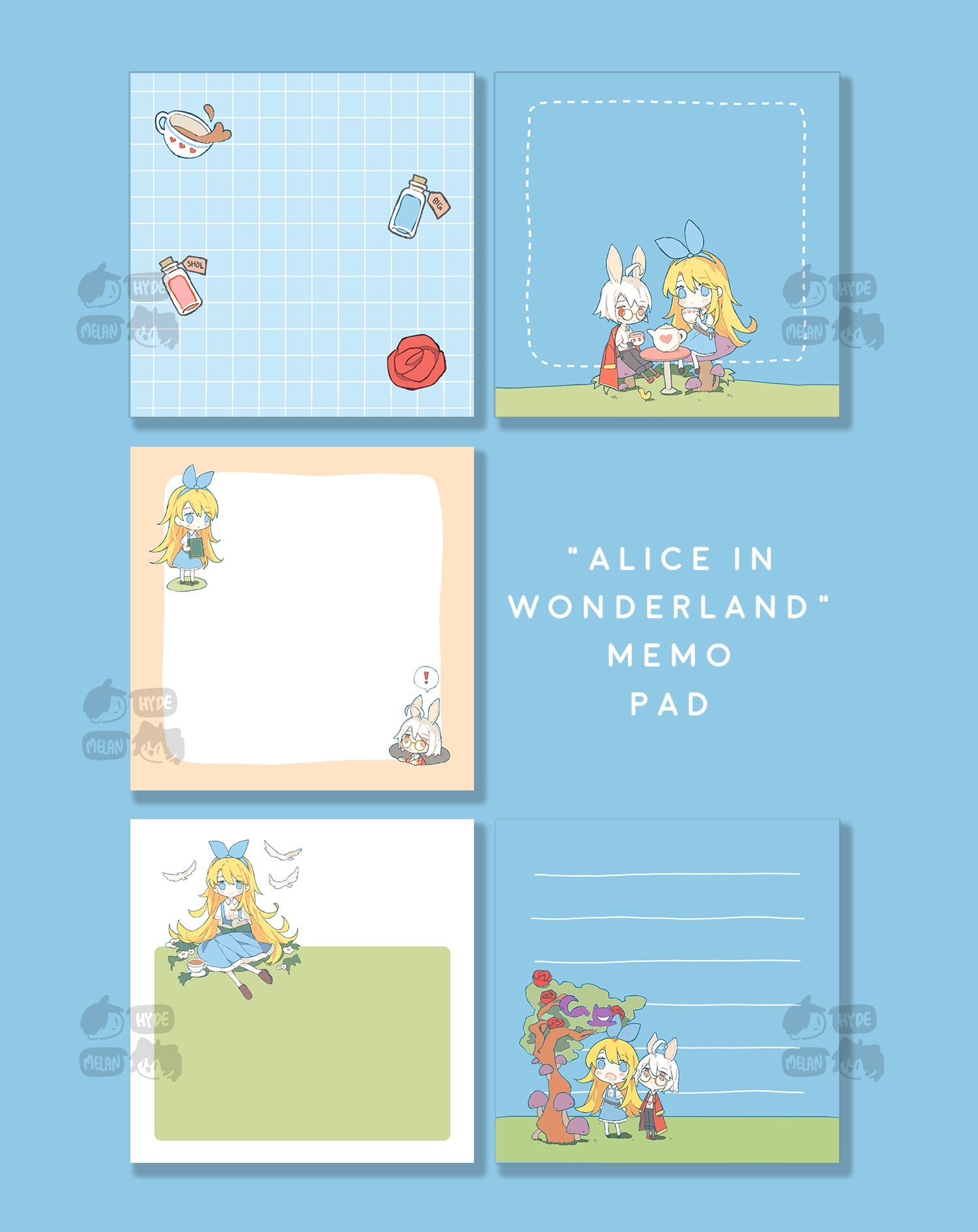 Alice in Wonderland Memo Pad