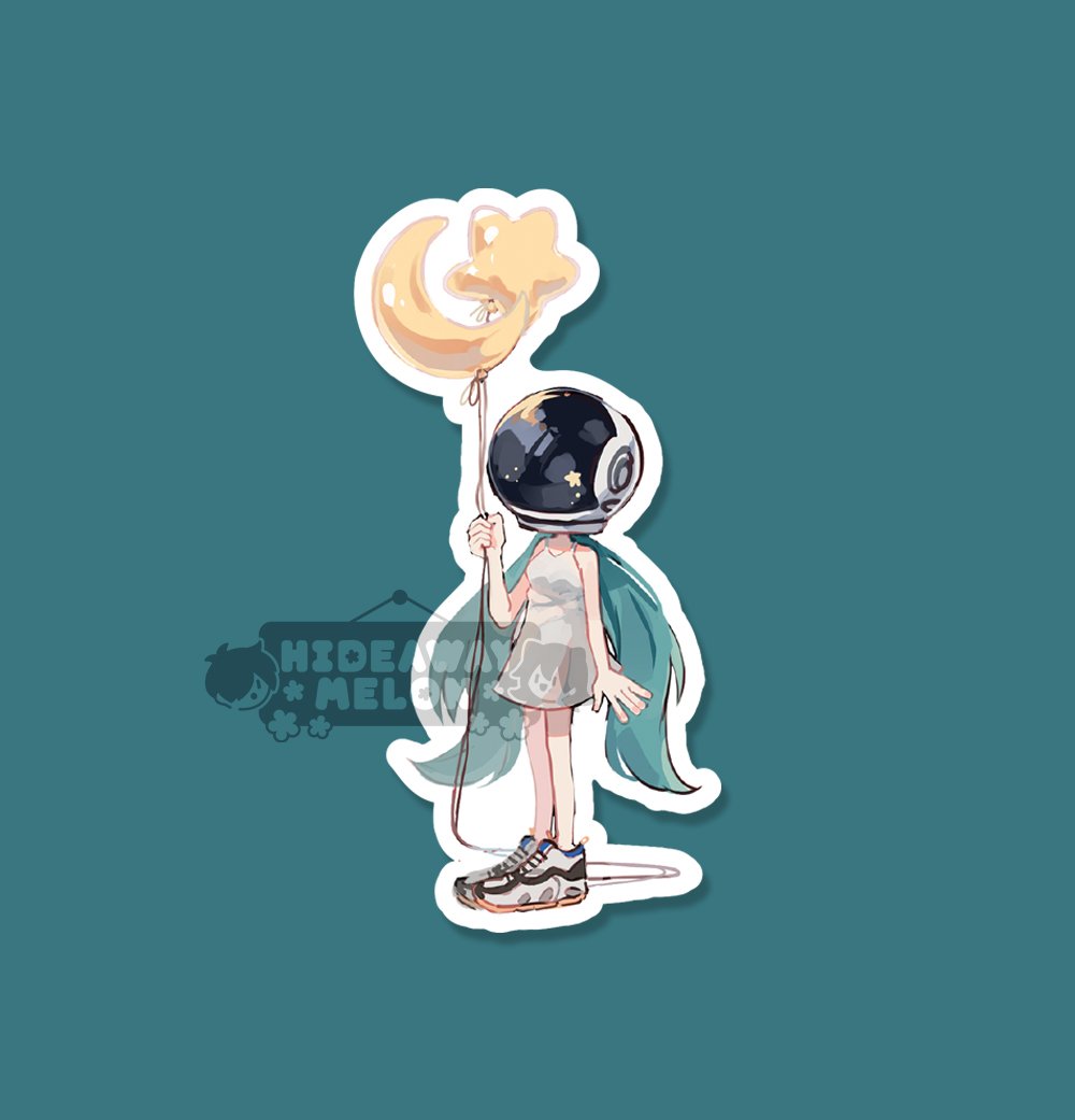 Astronaut Miku (Vocaloid) - High Quality Vinyl Sticker