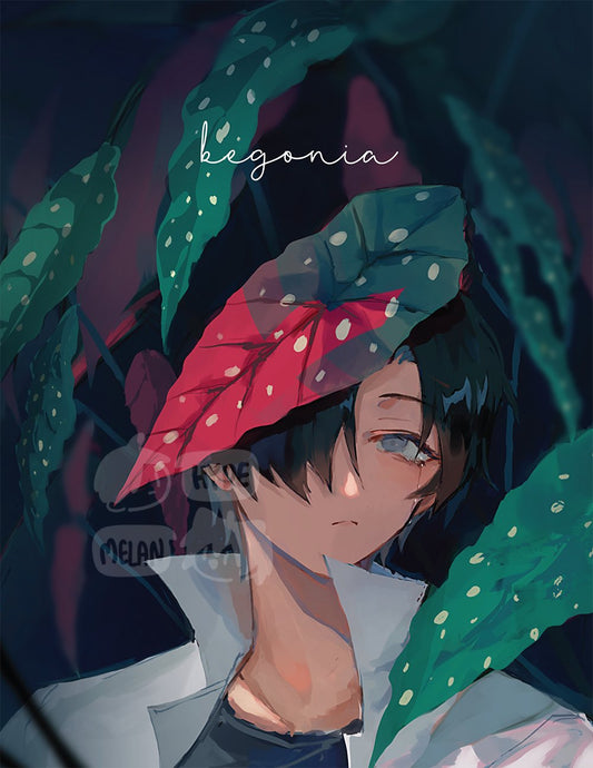 Begonia (Original) 8.5"x11" Poster Print