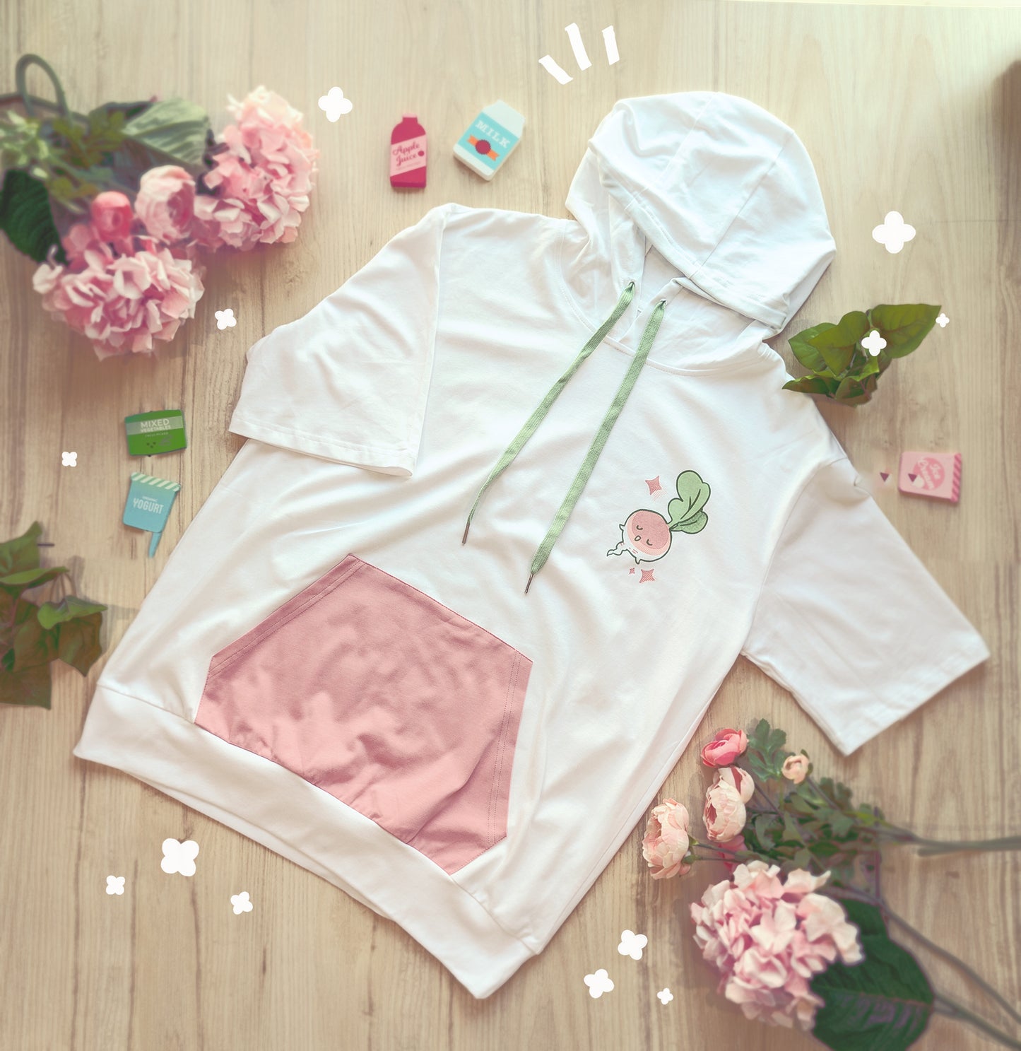 LIMITED EDITION I Love Radish - Short Sleeve Hoodie Tee