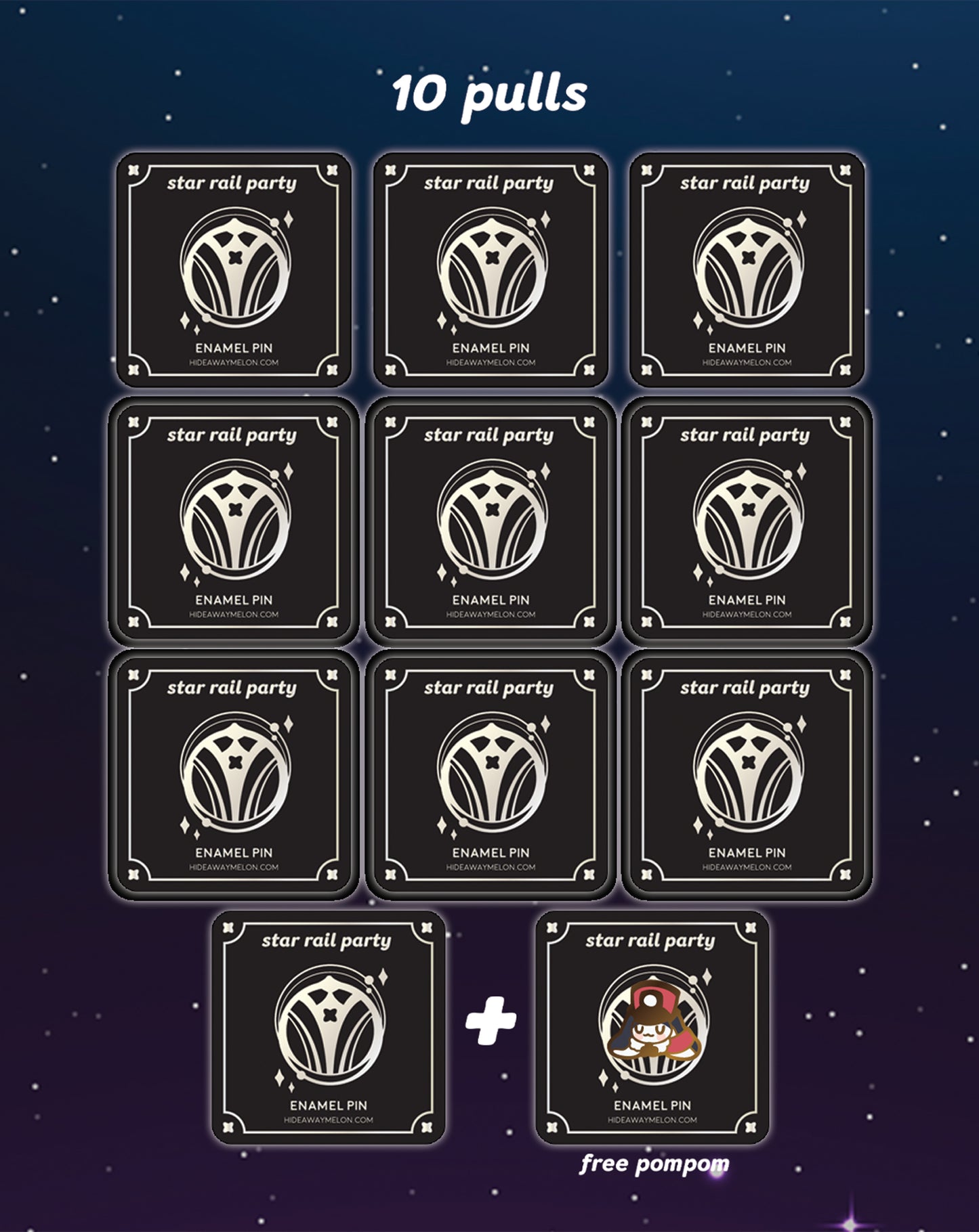 GACHA Honkai Star Rail Chibis - Hard Enamel Pins (SET C)