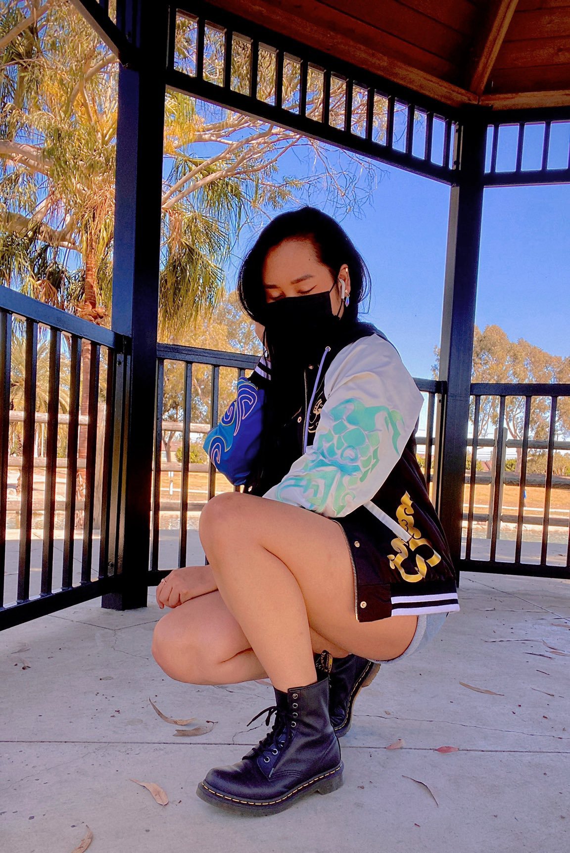 Xiao Yaksha Sukajan Bomber Jacket (Black)