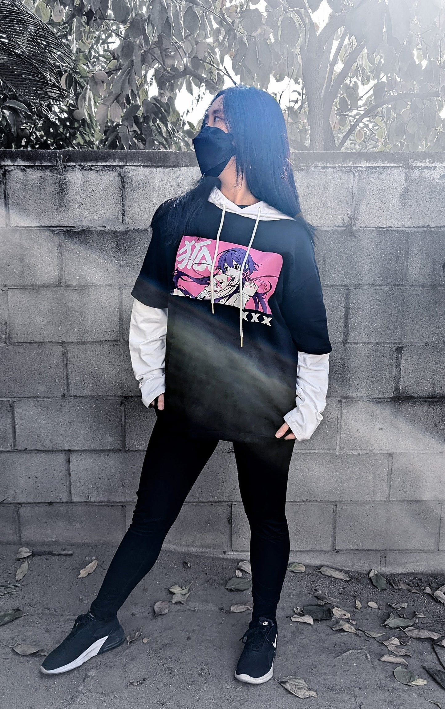 LIMITED EDITION Kitsune Mask - Long Sleeve Hoodie Tee