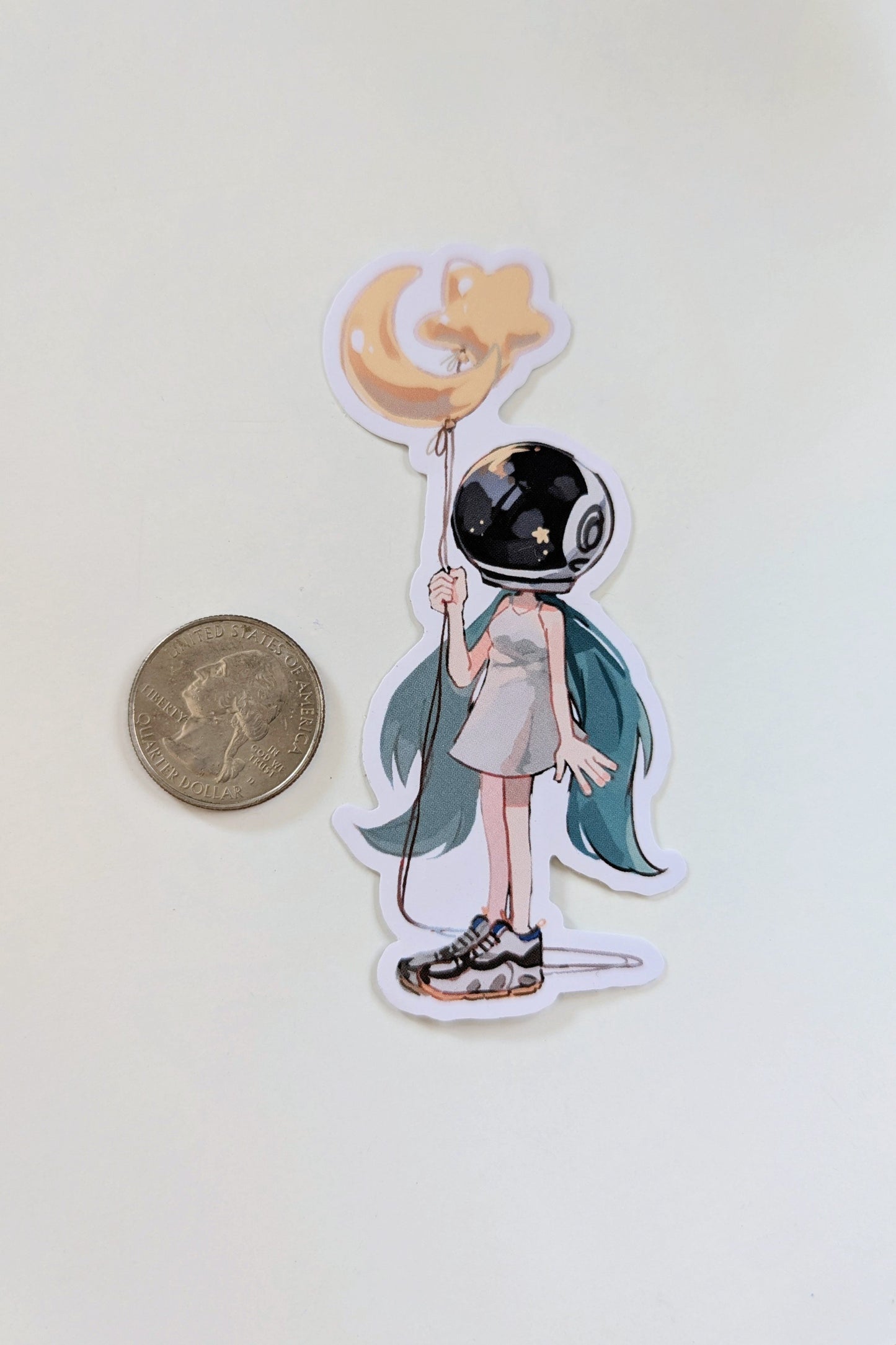 Astronaut Miku (Vocaloid) - High Quality Vinyl Sticker