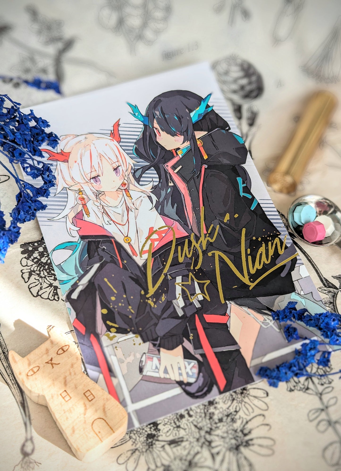 Nian x Dusk (Arknights) 4x6" Foil Mini Print