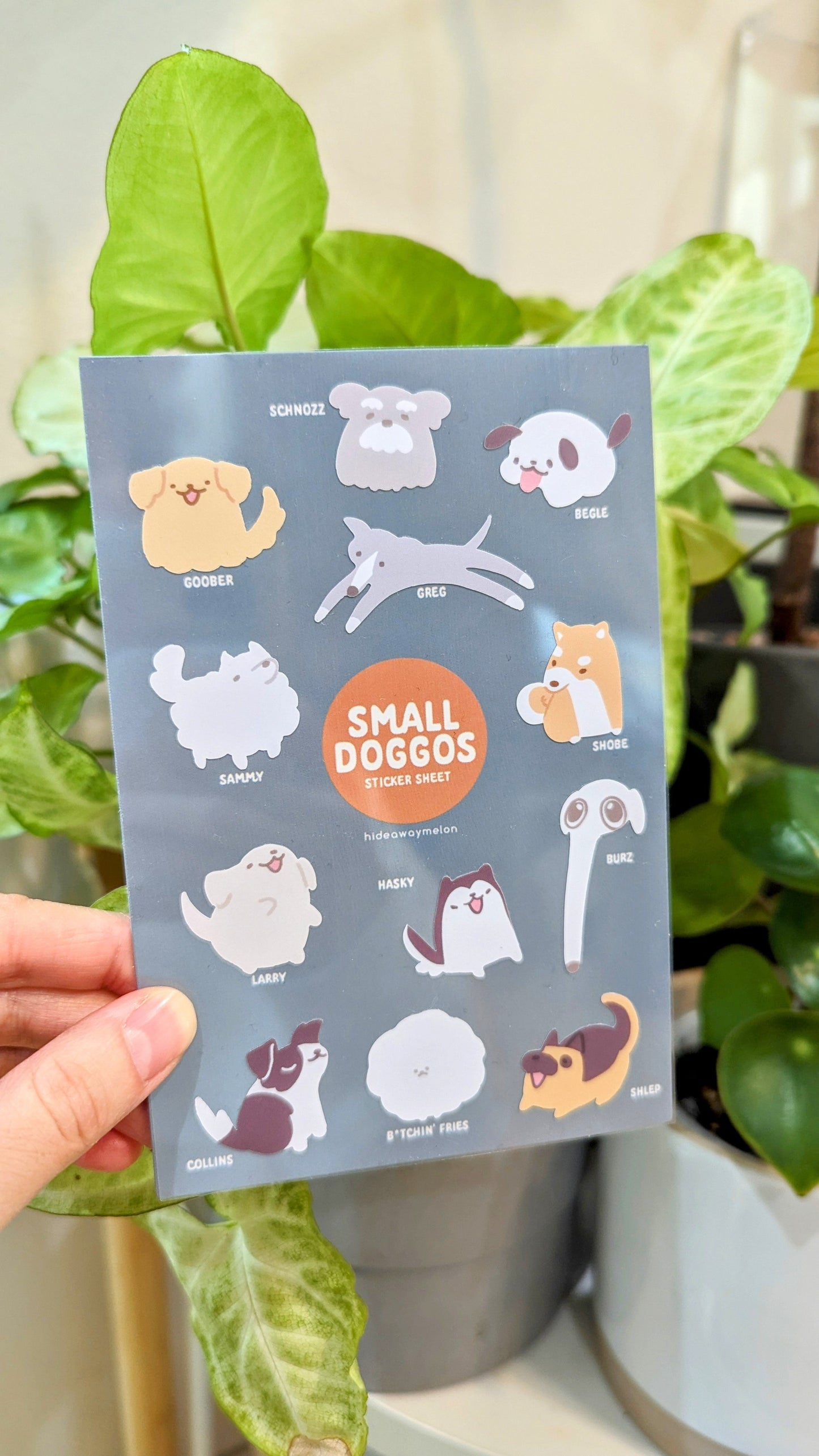 Mini Doggies 4x6" Dog Transparent Kiss Cut Sticker Sheet