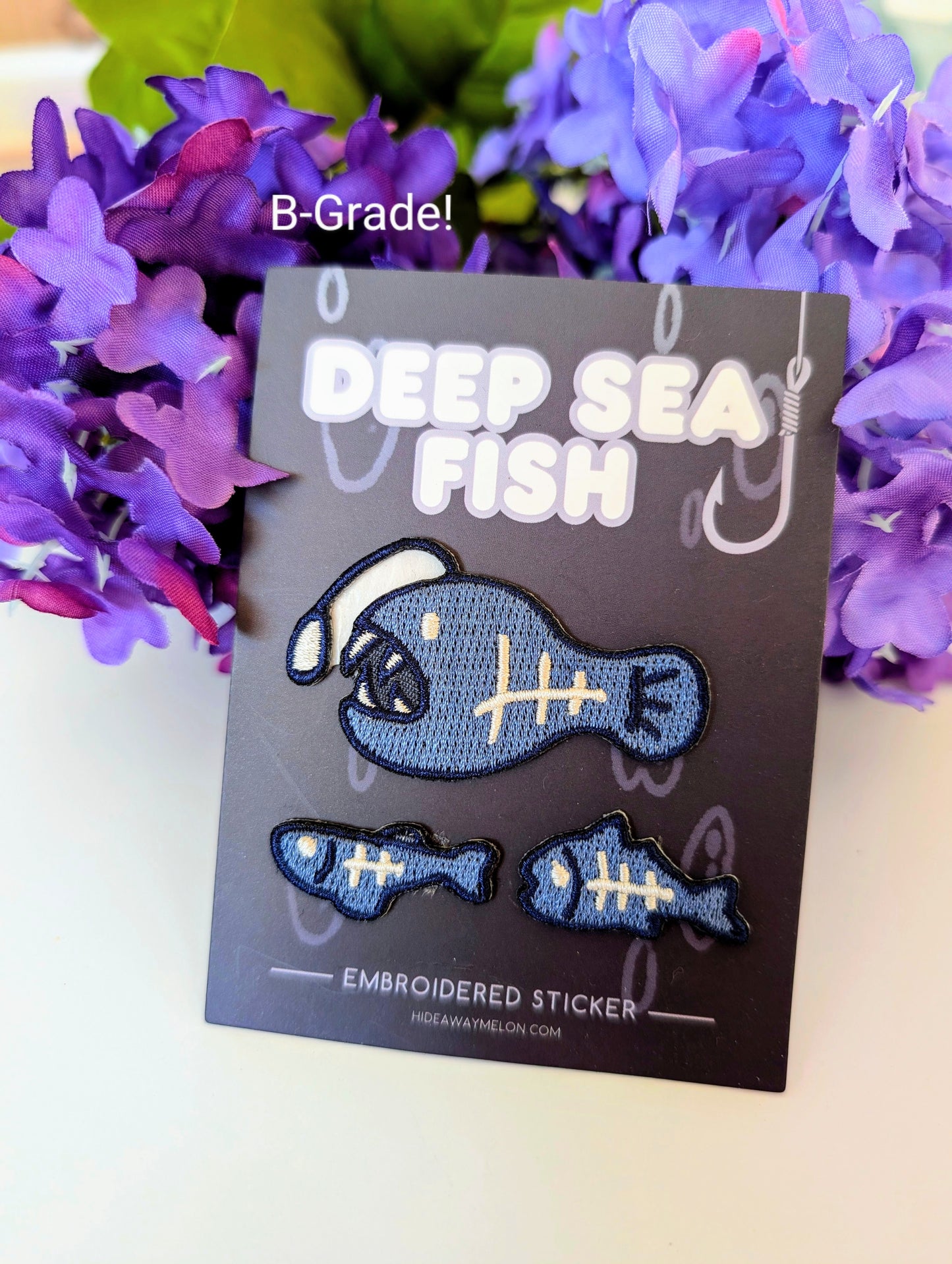 Deep Sea Fishing - Mini Embroidered Sticker Patch Set