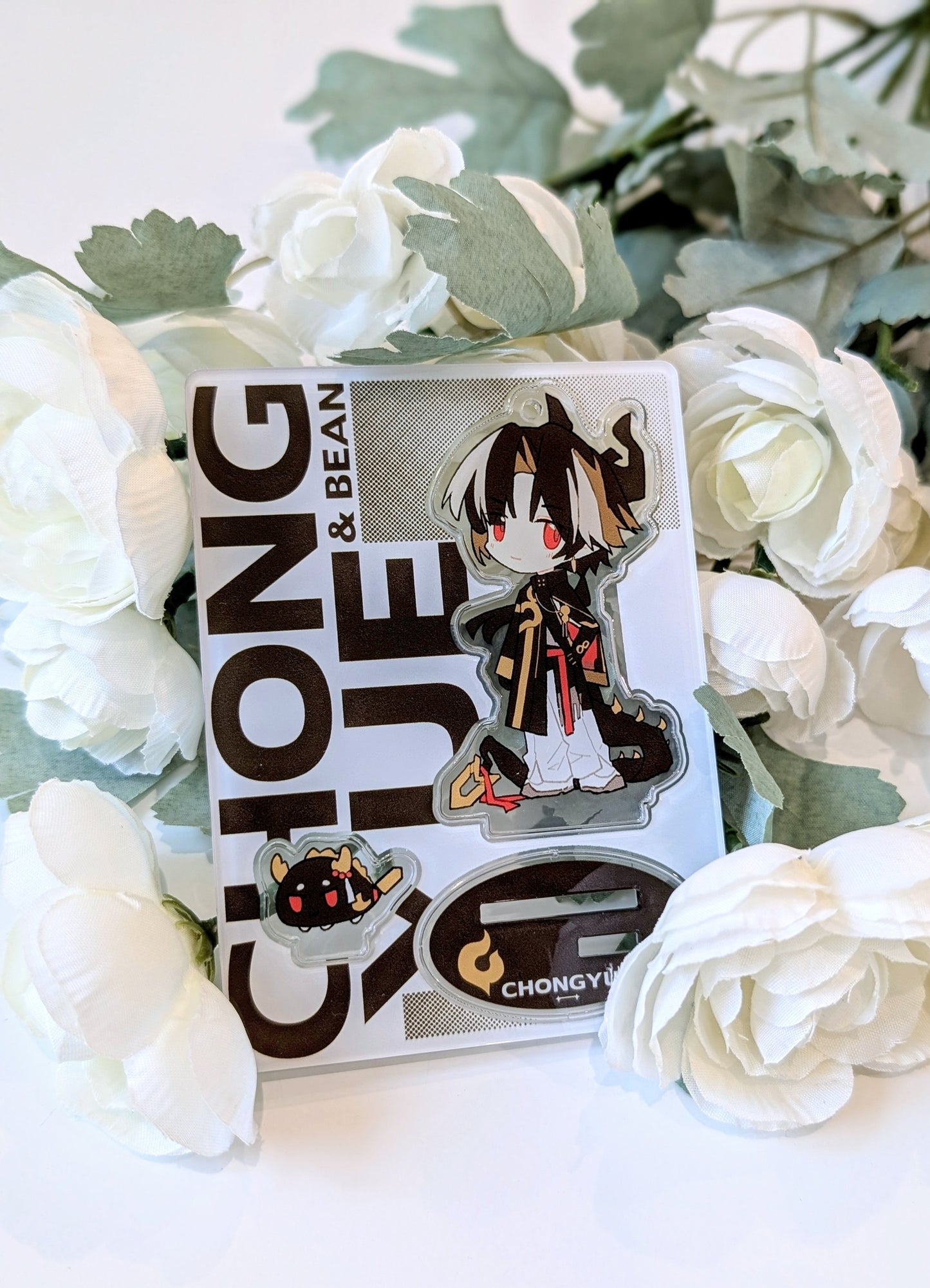Sui Siblings (Arknights) Acrylic Standee Keychains with Mini Beans