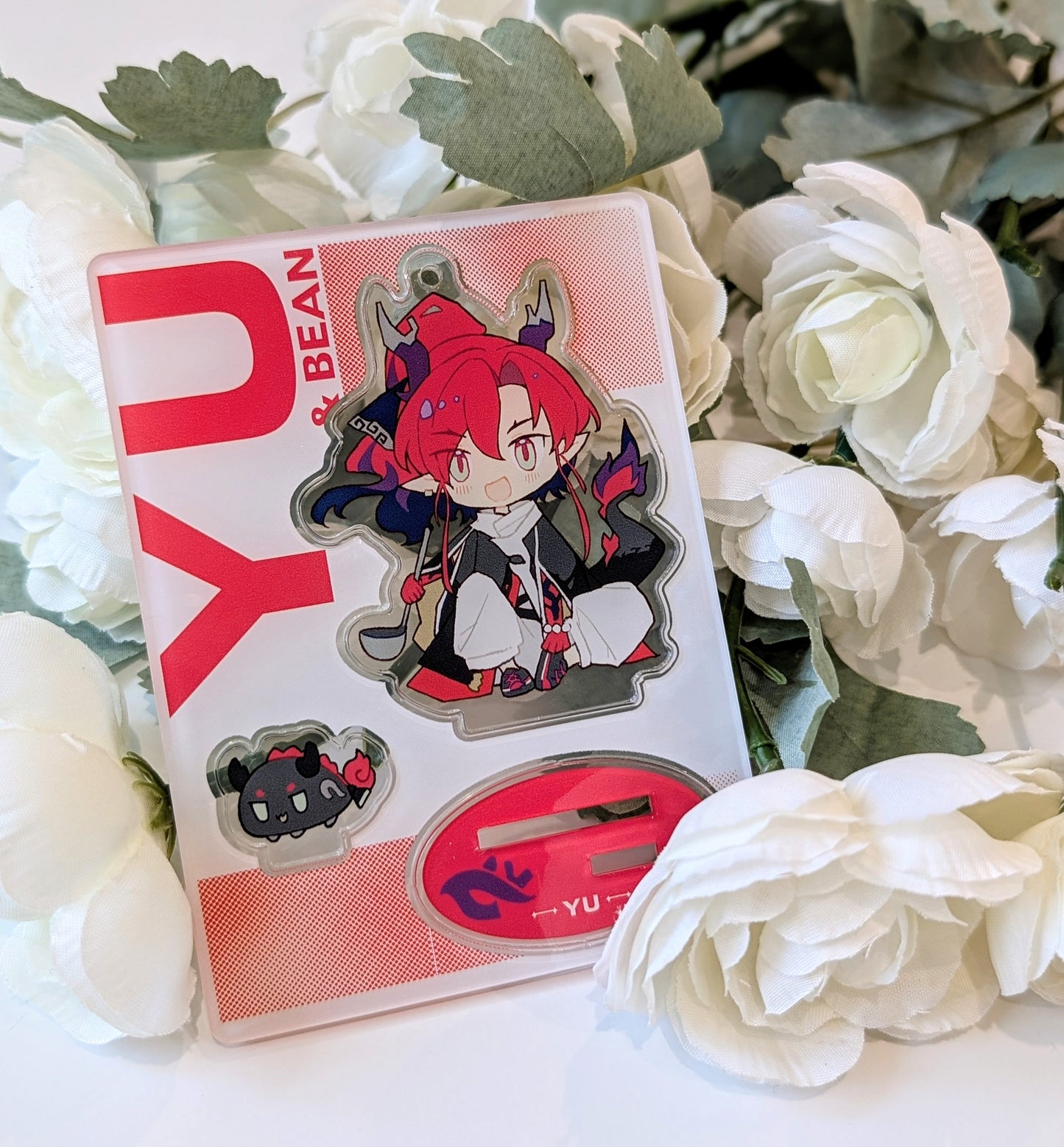 Sui Siblings (Arknights) Acrylic Standee Keychains with Mini Beans