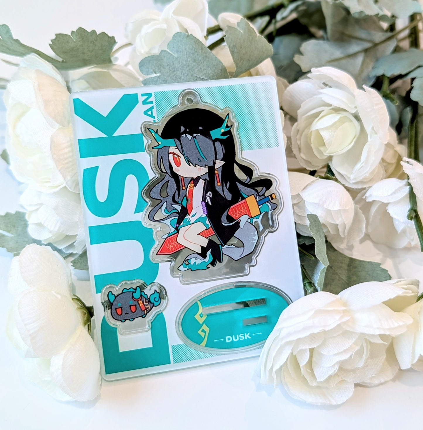 Sui Siblings (Arknights) Acrylic Standee Keychains with Mini Beans