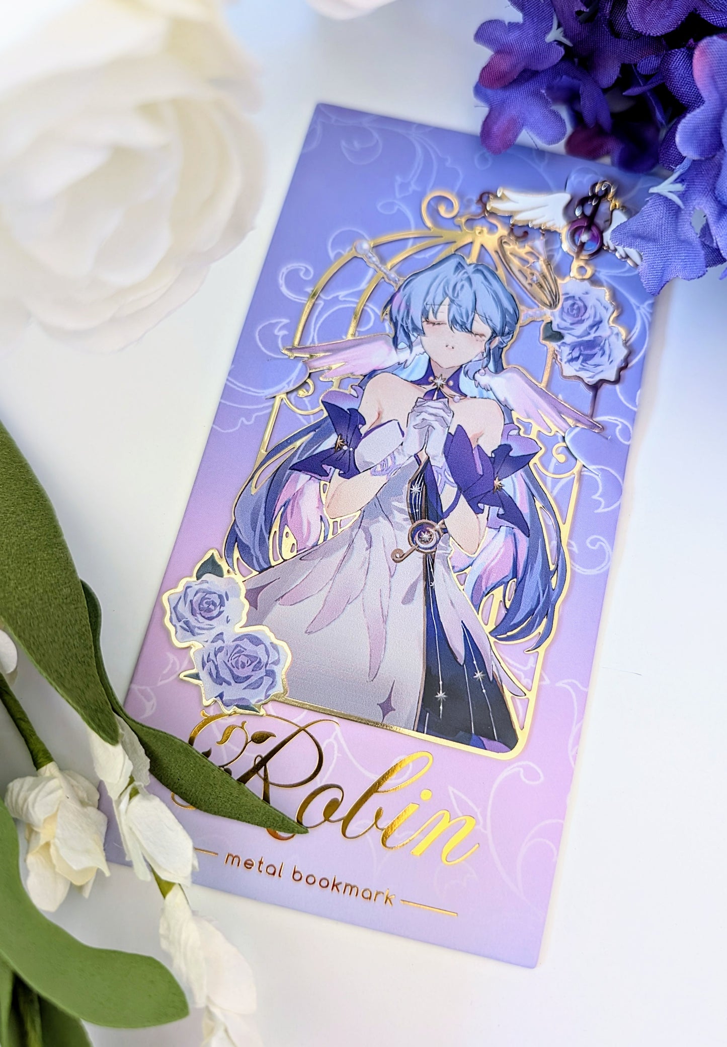 Robin (Honkai Star Rail) Gold Plated Metal Bookmark