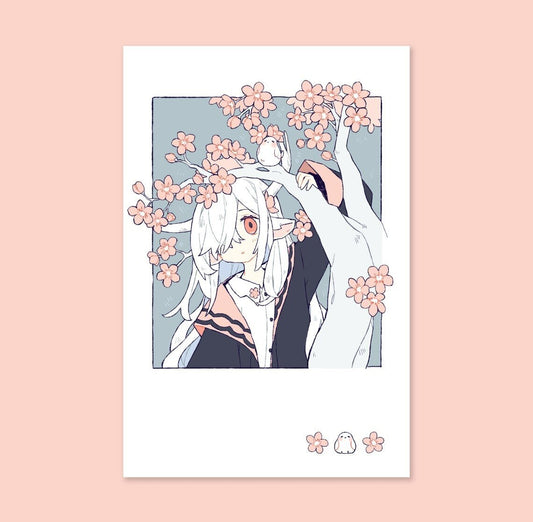 Deer and Blossom 4x6 Mini Print