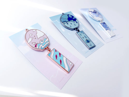 Furin Wind Chimes / Windchime Large Hard Enamel Pin