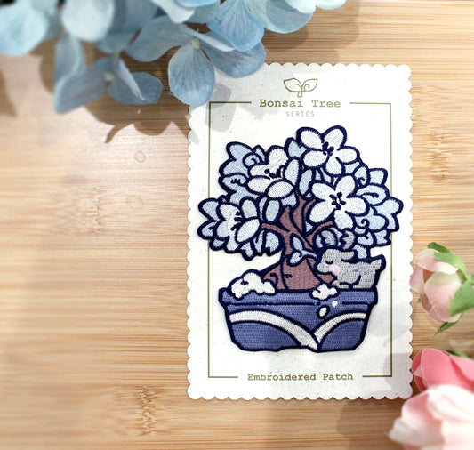 Apple Blossom Winter Fawn Bonsai Tree - Embroidered Patch