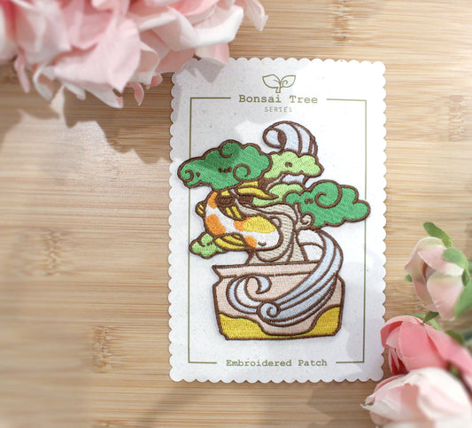 Oak Koi Bonsai Tree - Embroidered Patch