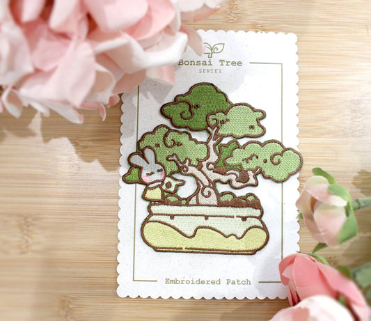 Juniper Bunny Bonsai Tree - Embroidered Patch