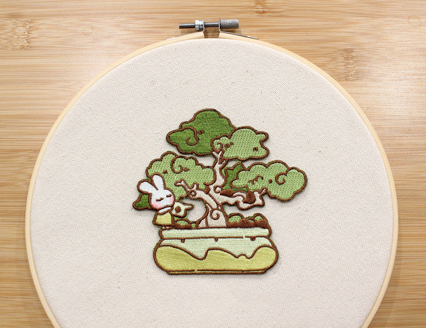 Juniper Bunny Bonsai Tree - Embroidered Patch