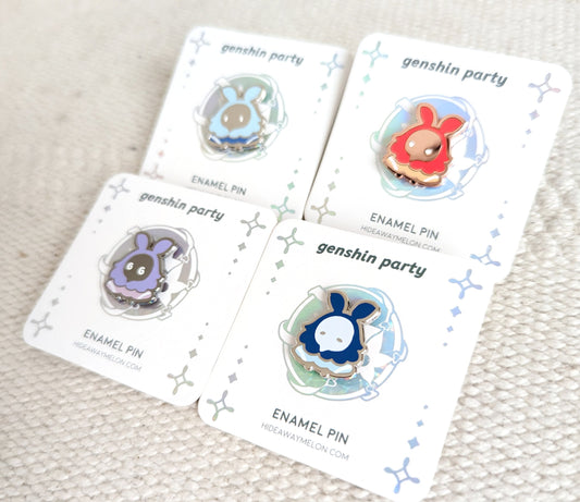 Genshin Party Chibi Abyss Mages - Hard Enamel Pins
