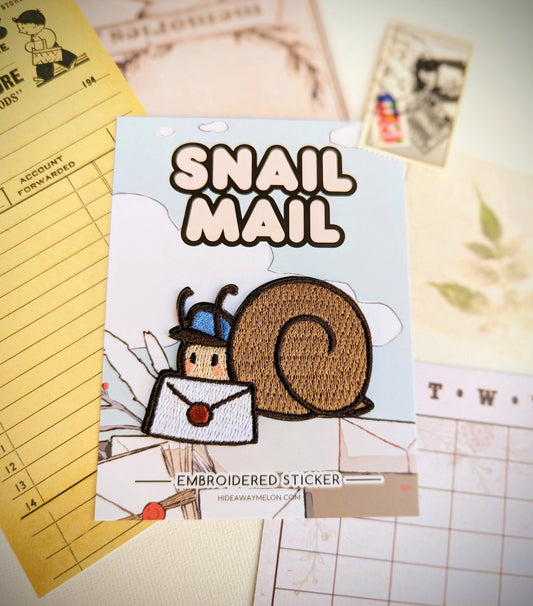 Snail Mail - 2in Embroidered Sticker Patch